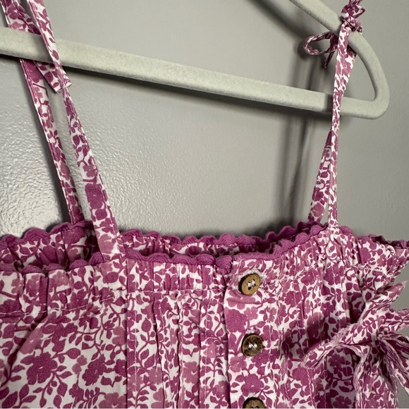 Kite Organic Cotton Lavender Floral Romper Sz 6-7 - Picture 7 of 12